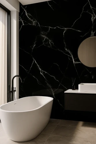 Płyta Węglowa Black Marquina Połysk 280x110 cm