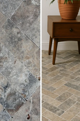 Kamień Dekoracyjny Trawertyn Ash Bębnowany 10×30,5 cm