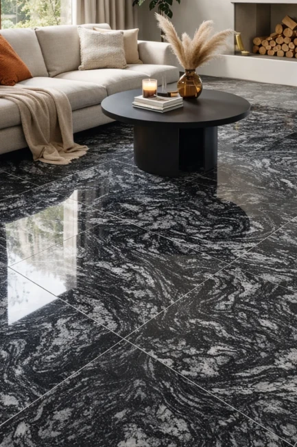 Płytka granitowa Forest Black Polerowana 80x80x2 cm