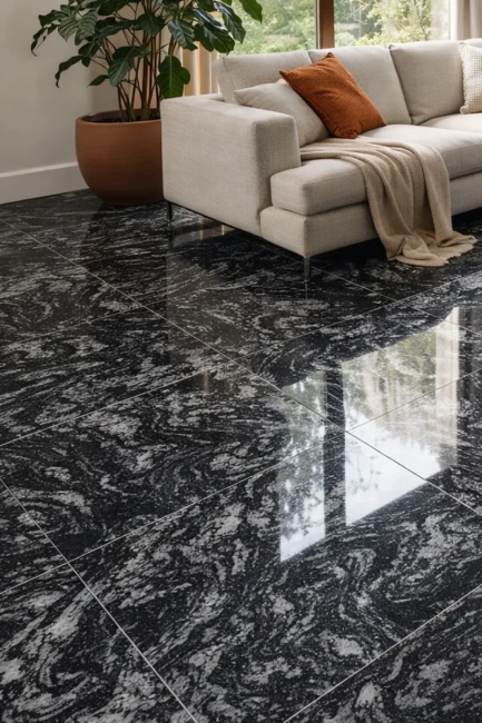 Płytka granitowa Forest Black Polerowana 80x80x2 cm