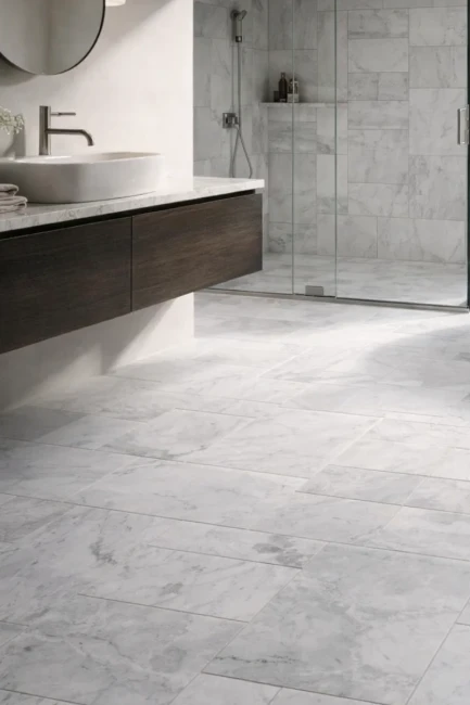 Płytka marmurowa Carrara Royal Satynowa Matowa 1,2 cm | Komplet Rzymski