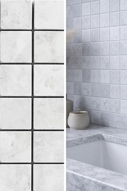 Kamień dekoracyjny Marmur Royal White Mozaika 30,5x30,5x1 cm