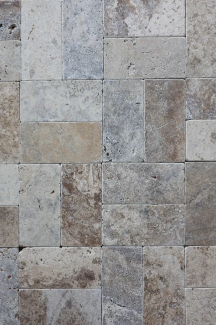 Kamień Dekoracyjny Trawertyn Ash Bębnowany 7,5×15x1 cm