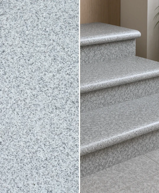 Zestaw Stopnica Płomień + Podstopnica Granitowa G603 Płomieniowana 100x35/15x2 cm Bullnose