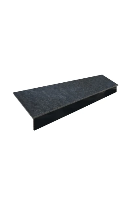 Zestaw Stopień Płomień + Podstopień Poler Bazaltowy G690 Bazalt Black150x33x2 / 150x15x2 cm