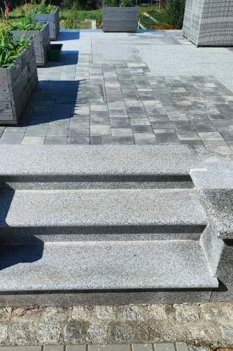 Schodek Granitowy Płomieniowany G603 150x35x2+2 stopnica Bullnose Przedsprzedaż