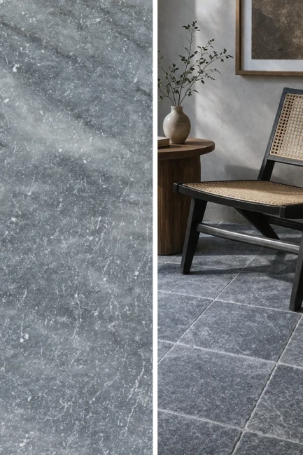 Płytka marmurowa Light Bluestone Bębnowana 20,3x20,3x1,2 cm