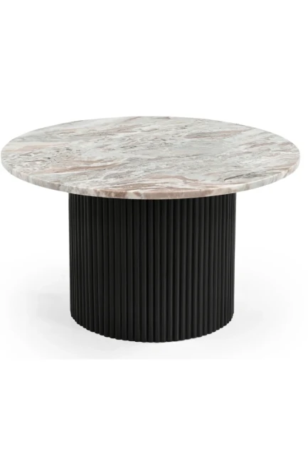 Fornir kamienny 1 zdjęcie - 2026-04-03T102255.113.webp Stolik Kawowy Marmur Szary &amp; Mango Czarny | Ø70 cm