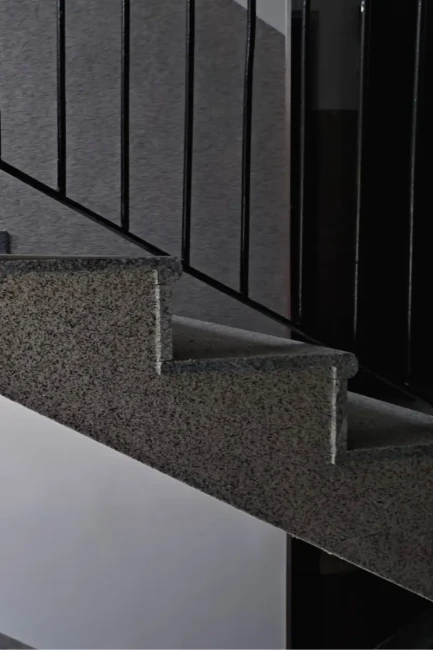 Zestaw Stopień Płomieniowany + Podstopień Granitowy G654 NEW Bullnose 120x35x2 / 120x15x2