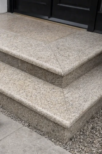 Zestaw Stopnica Płomień + Podstopień Poler Granitowy G682 Bullnose 120x35x2 / 120x15x2
