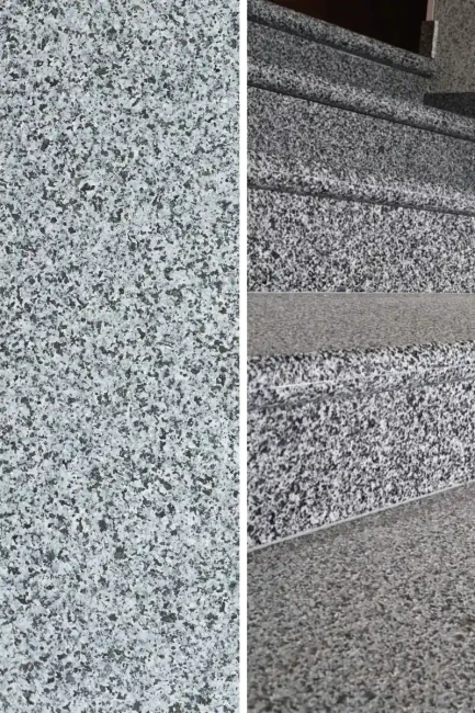 Stopnica granitowa bullnose płomieniowana G654 New Dark Grey 120x35x2 cm