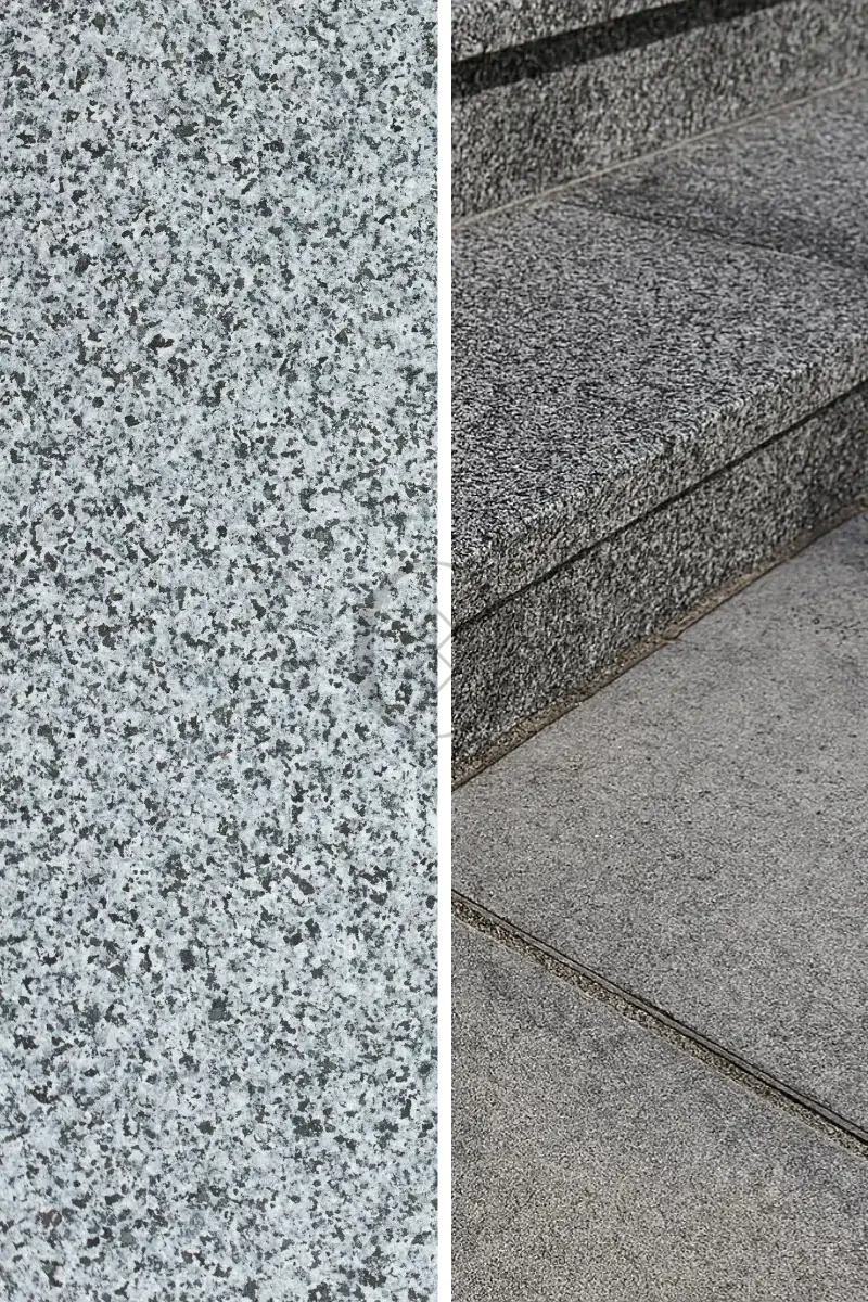 Stopnica granitowa Dark Grey New G654 płomieniowana 150x33x2 cm