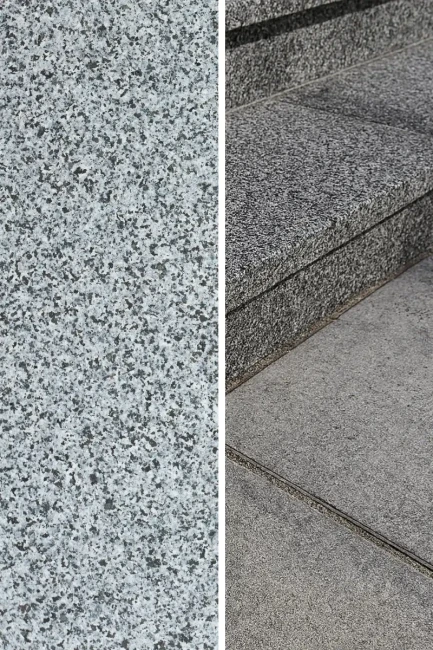 Stopnica granitowa Dark Grey New G654 płomieniowana 150x33x2 cm