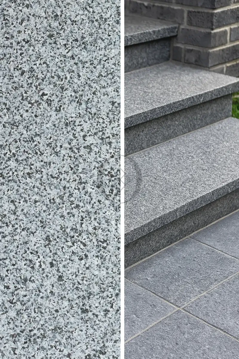 Podstopnica granitowa płomieniowana G654 Dark Grey 150x15x2 cm