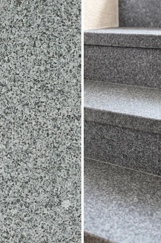 Zestaw Stopień + Podstopień Granitowy Dark Grey New G654 150x33x2 / 150x15x2 Płomieniowany