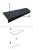 Zestaw Stopnica Płomień + Podstopień Poler Bazaltowy G690 Bazalt Black 135x33x2 / 135x15x2