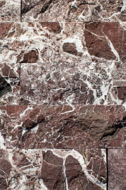 Kamień elewacyjny marmur Rosso Levanto split łupany