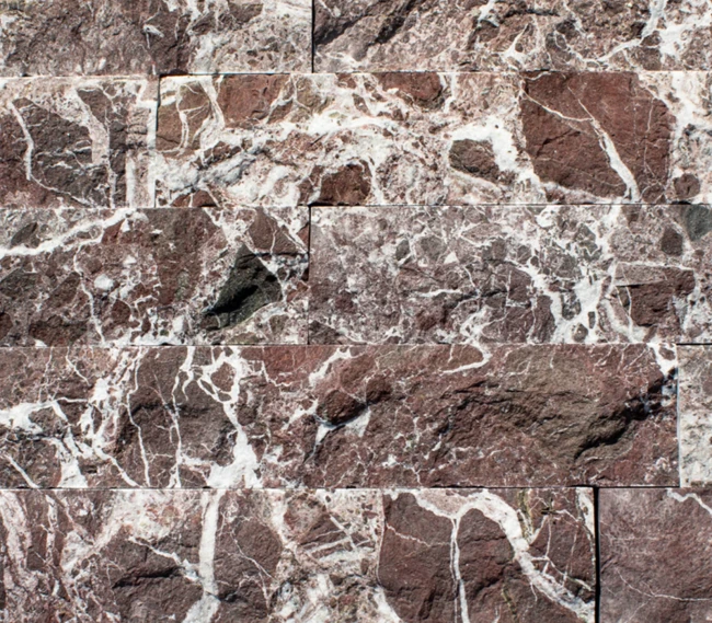 Kamień elewacyjny marmur Rosso Levanto split łupany