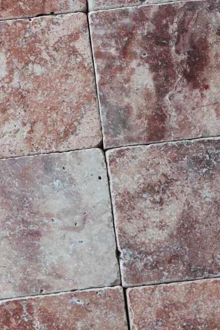 Kamień dekoracyjny Trawertyn Pink Bębnowany 7,5x15x1 cm