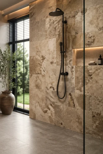 Trawertyn Philadelphia Szczotkowany Bębnowany 20,3x40,6x1,2 cm