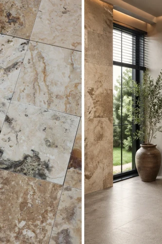 Trawertyn Philadelphia Szczotkowany Bębnowany 40,6x40,6x1,2 cm