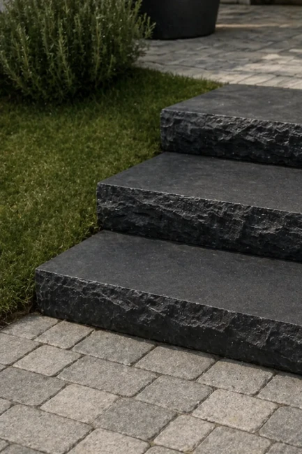 Blok Schodowy Kadappa Black Limestone 100x35x15 cm