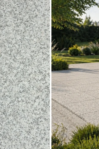 Płytka Granitowa Szara Płomieniowana G602 Bianco Sardo 40x40x4 cm