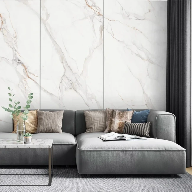 Płyta Węglowa SPC Gold Vein Błyszcząca | 280x112 cm