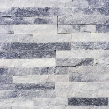 Kamień Elewacyjny Dekoracyjny Kwarcyt Stackstone Biało-Szary Naturalny 10x36x0,8-1,3 cm