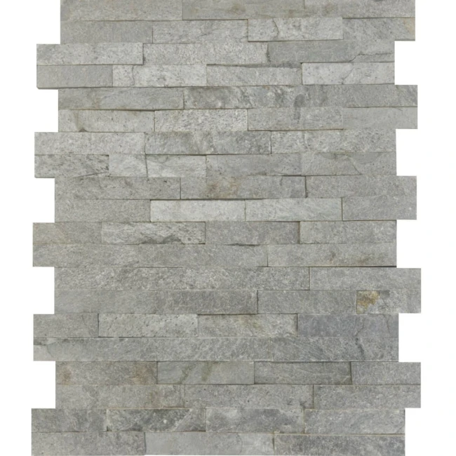 Kamień Elewacyjny Dekoracyjny Kwarcyt Stackstone Szary Naturalny 15x60x1-2 cm