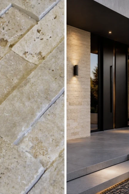 Kamień Elewacyjny Dekoracyjny Trawertyn Stackstone Classic Łupany 15,2x61x1-1,5 cm