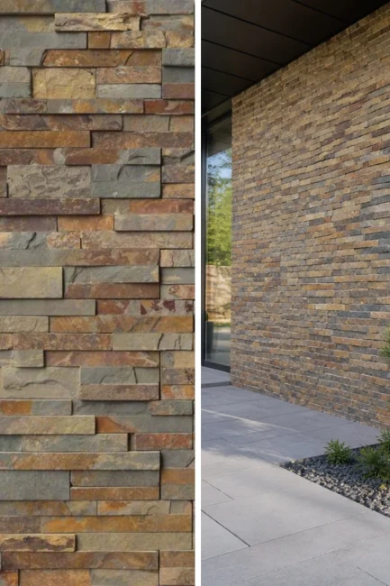 Kamień Elewacyjny Dekoracyjny Łupek Stackstone Multicolor Naturalny 10x36x0,8-1,3 cm
