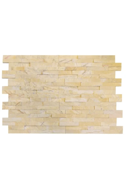 Kamień Elewacyjny Dekoracyjny Marmur Stackstone Żółty Naturalny 10x36x0,8-1,3 cm