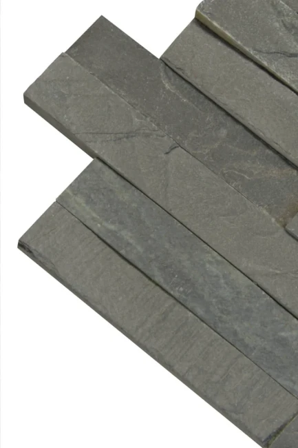 Kamień Elewacyjny Dekoracyjny Łupek Stackstone Czarny Naturalny 10x36x0,8-1,3 cm