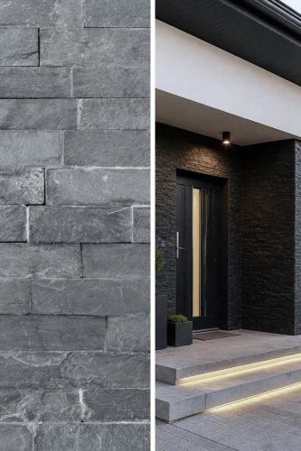 Kamień Elewacyjny Dekoracyjny Łupek Stackstone Czarny Naturalny 10x36x0,8-1,3 cm