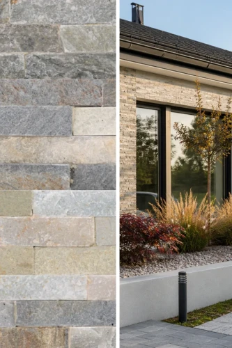 Kamień Elewacyjny Dekoracyjny Łupek Stackstone Beżowy Naturalny 10x36x0,8-1,3 cm