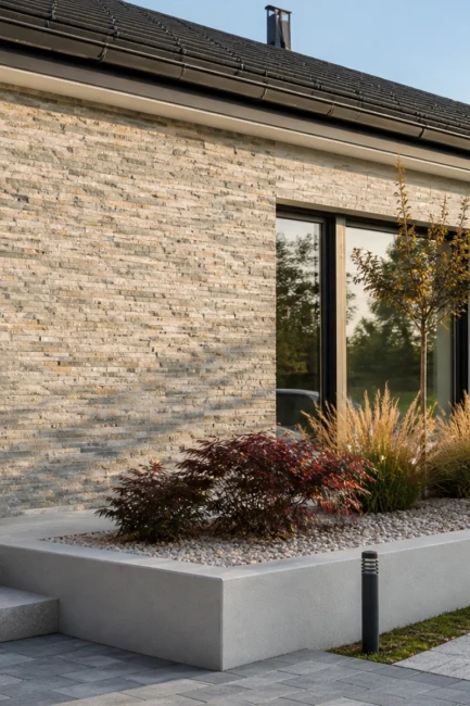 Kamień Elewacyjny Dekoracyjny Łupek Stackstone Beżowy Naturalny 10x36x0,8-1,3 cm
