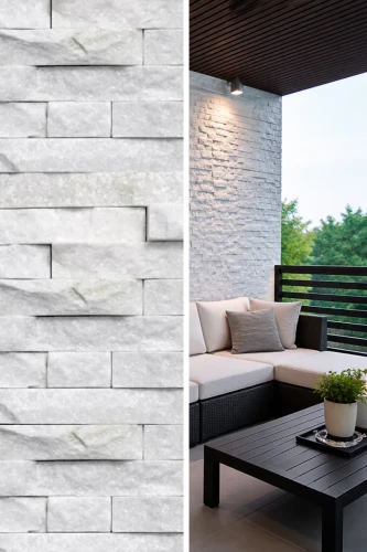 Kamień Elewacyjny Dekoracyjny Kwarcyt Stackstone Biały Naturalny 10x36x0,8-1,3 cm