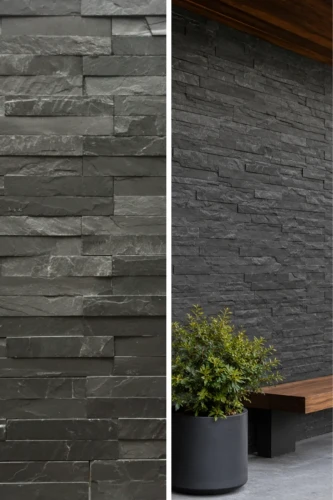 Kamień elewacyjny dekoracyjny łupek czarny 10x36 Black Slate Stackstone