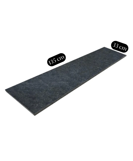 Stopnica bazaltowa płomieniowana G690 Bazalt Black 135x33x2 cm