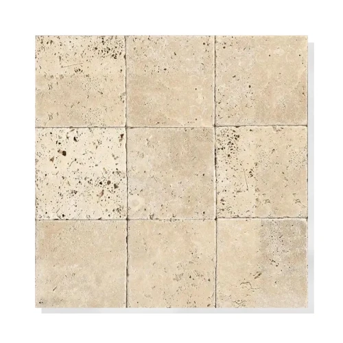 Kamień dekoracyjny Trawertyn Ivory Classic Mix 10x10 cm