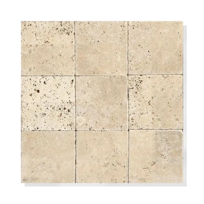 Kamień dekoracyjny Trawertyn Ivory Classic Mix 10x10 cm