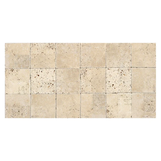 Kamień dekoracyjny Trawertyn Ivory Classic Mix 10x10 cm