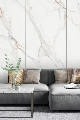 Płyta Węglowa SPC Gold Vein Błyszcząca | 280x112 cm