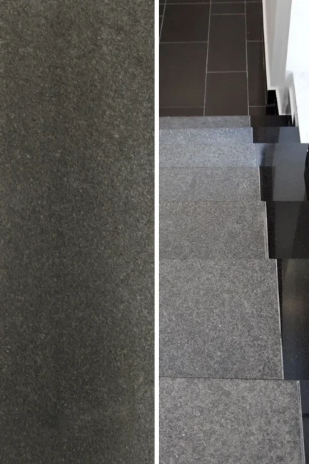 Stopnica Granitowa Płomieniowana G684 Black Pearl | 150x33x3 cm