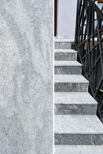 Stopień kamienny granit Juparana New płomieniowany | 150x33x2 cm