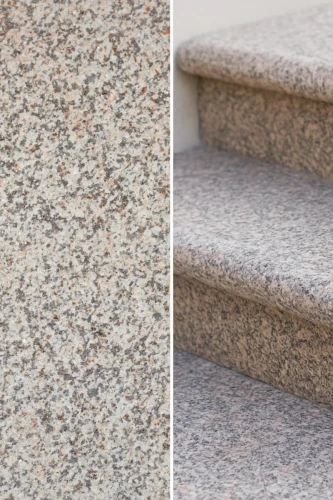 Zestaw Schodów Granitowych G682 Bullnose – Stopień Płomieniowany + Podstopień Polerowany | 100x35x2 / 100x15x2 cm
