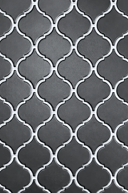 Mozaika ceramiczna Czarna Arabeska Matowa | 29,3×24,5×0,6 cm