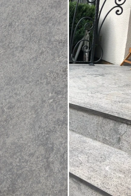 Podstopnica Wapienna L828 Blue Limestone Szczotkowany Płomieniowany | 150x16,5x2 cm