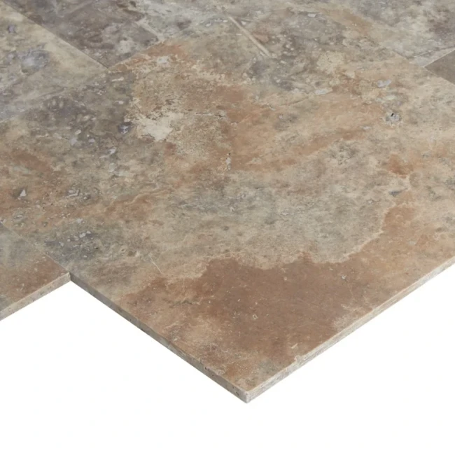Komplet Rzymski Trawertynowy Silver Ash Modern Tumbled | Komplet = 0,742 m2 | gr. 1,2 cm